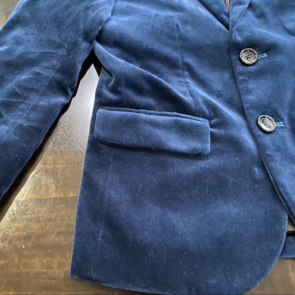Boys Blue Velvet Ludlow Blazer Jacket Size 7 - Picture 8 of 12